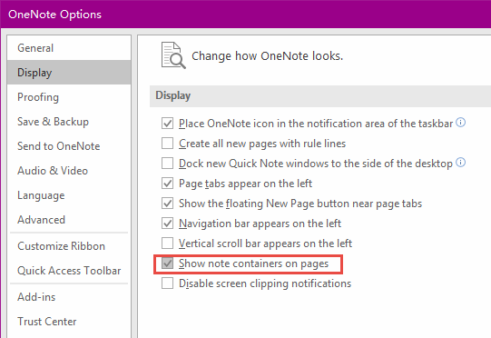 onenote for mac upgrade changed position of tabs